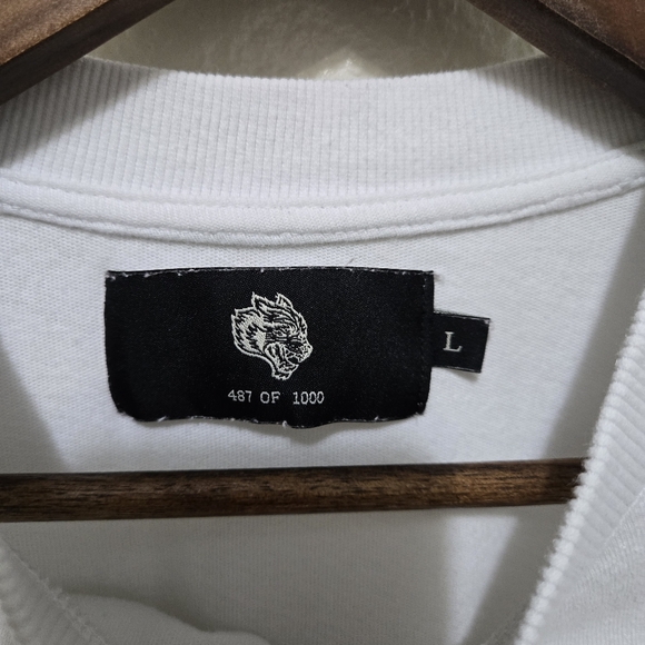 Darc Sport Till the End  Premium white oversized tee shirt short sleeve - Picture 5 of 7